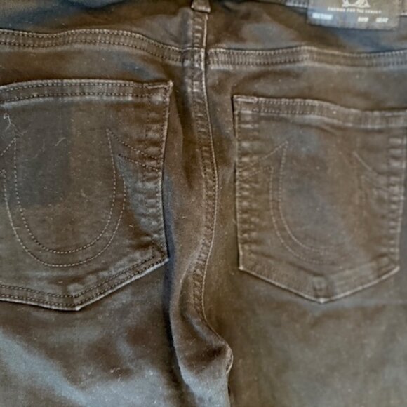 Pre-Loved True Religion Jennie Curvy Midrise Skinny Grey Black Jeans - Womens 29 - Picture 8 of 8